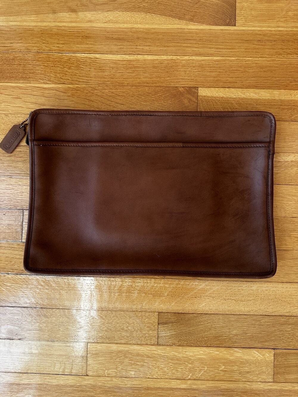 Vintage Coach Leather Envelope Portfolio Legal Size Brown